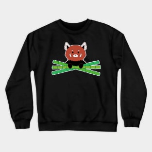 Red Panda and Bamboo Crewneck Sweatshirt